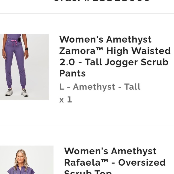 FIGS large tall Amethyst high waisted Zamora - Picture 3 of 3